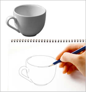 EGAKU(描楽)を通して、描くことに慣れていくと身近なものもスラスラと描けるようになります。